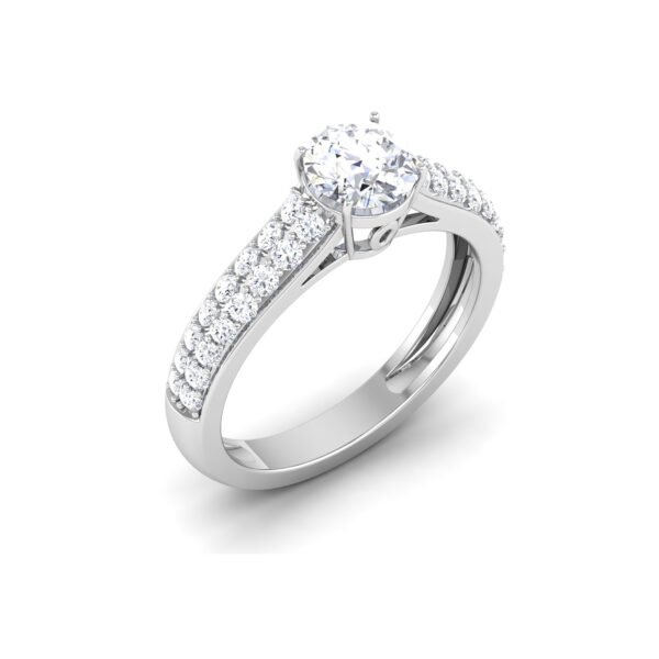 Harmony's Embrace: 0.8 ct Diamond Engagement Ring, Blissful Union in 18k Gold