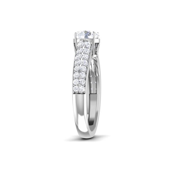 Harmony's Embrace: 0.8 ct Diamond Engagement Ring, Blissful Union in 18k Gold