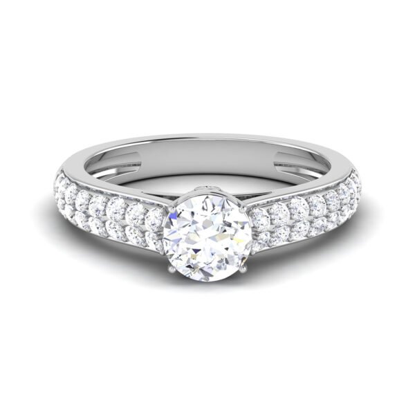 Harmony's Embrace: 0.8 ct Diamond Engagement Ring, Blissful Union in 18k Gold