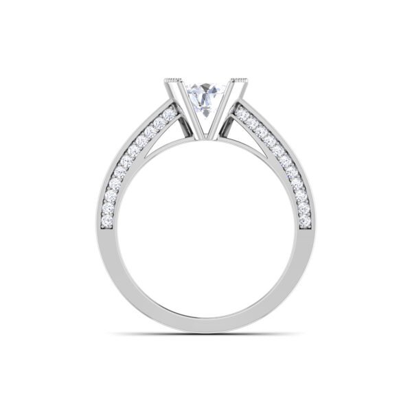 Harmonic Glow: 0.8 ct Diamond Engagement Ring, Melodic Love in 18k Gold