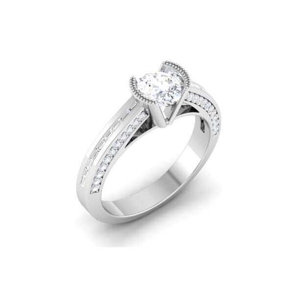 Harmonic Glow: 0.8 ct Diamond Engagement Ring, Melodic Love in 18k Gold