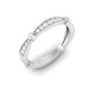 Radiant Reverie: 0.23 cts Diamond Half Eternity Ring, Luminous Serenade in 18k Gold