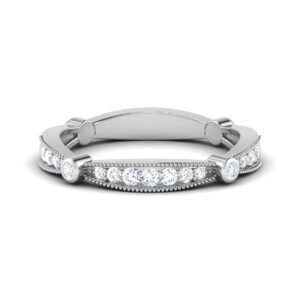 Radiant Reverie: 0.23 cts Diamond Half Eternity Ring, Luminous Serenade in 18k Gold