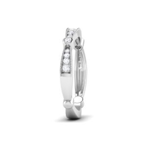 Radiant Reverie: 0.23 cts Diamond Half Eternity Ring, Luminous Serenade in 18k Gold
