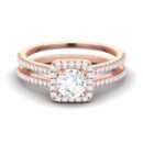 Radiant Harmony: 0.6 Carat Diamond Ring, Captivating Elegance in 18k Gold