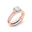 Radiant Harmony: 0.6 Carat Diamond Ring, Captivating Elegance in 18k Gold