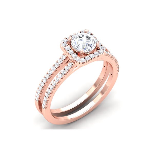 Radiant Harmony: 0.6 Carat Diamond Ring, Captivating Elegance in 18k Gold - Image 2