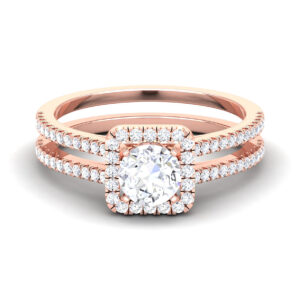 Radiant Harmony: 0.6 Carat Diamond Ring, Captivating Elegance in 18k Gold