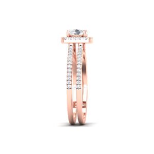 Diamond Ring in 18K Gold Dubai – Radiant Harmony 0.6 Carat Engagement Ring UAE