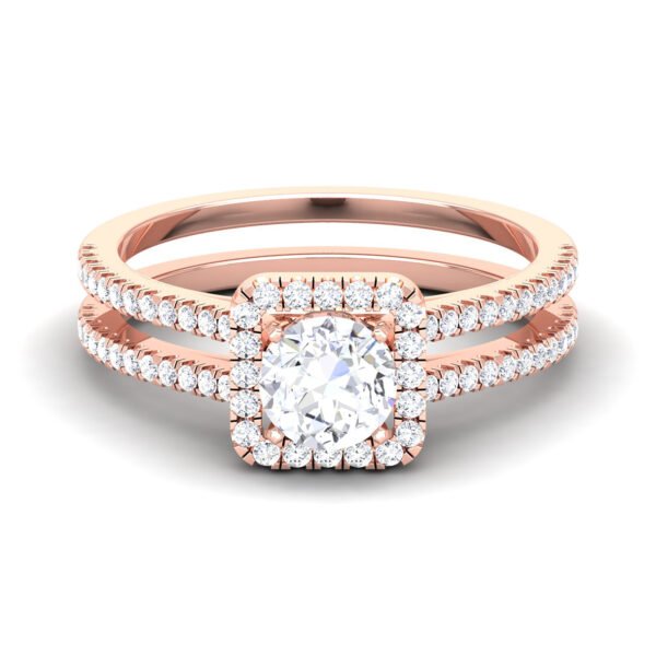Radiant Harmony: 0.6 Carat Diamond Ring, Captivating Elegance in 18k Gold