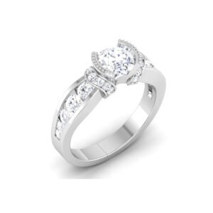 Enchanting Sparkle: 0.8 Carat Diamond Ring, Captivating Beauty in 18k Gold