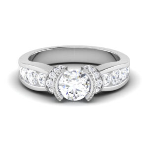 Enchanting Sparkle: 0.8 Carat Diamond Ring, Captivating Beauty in 18k Gold