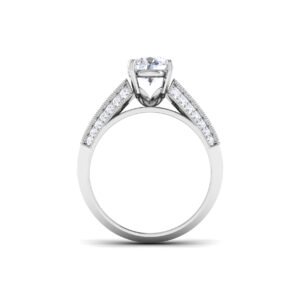 1 Carat Diamond Ring in 18K Gold Dubai – Brilliant Cascade Radiant Glamour