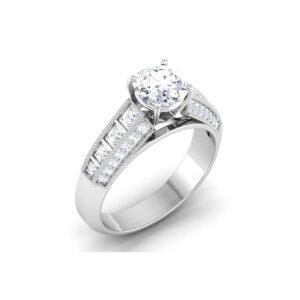 1 Carat Diamond Ring in 18K Gold Dubai – Brilliant Cascade Radiant Glamour