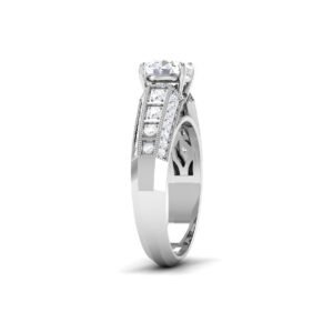 1 Carat Diamond Ring in 18K Gold Dubai – Brilliant Cascade Radiant Glamour