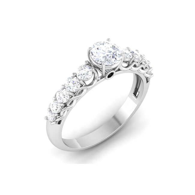 Captivating Glow: 0.5 Carat Diamond Ring, Radiant Beauty in 18k Gold - Image 3