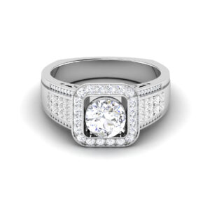 Glimmering Majesty: 1.5 Carat Diamond Ring, Regal Elegance in 18k Gold