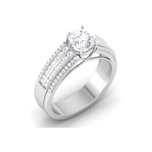 Dazzling Aura: 1 Carat Diamond Ring, Mesmerizing Beauty in 18k Gold