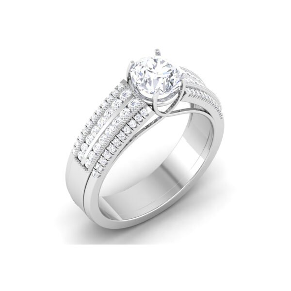 Dazzling Aura: 1 Carat Diamond Ring, Mesmerizing Beauty in 18k Gold