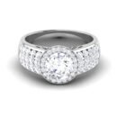 Radiant Cascades: 1.5 Carat Diamond Ring, Captivating Brilliance in 18k Gold