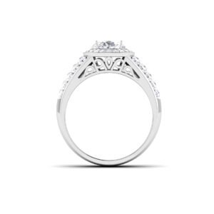 Radiant Cascades: 1.5 Carat Diamond Ring, Captivating Brilliance in 18k Gold