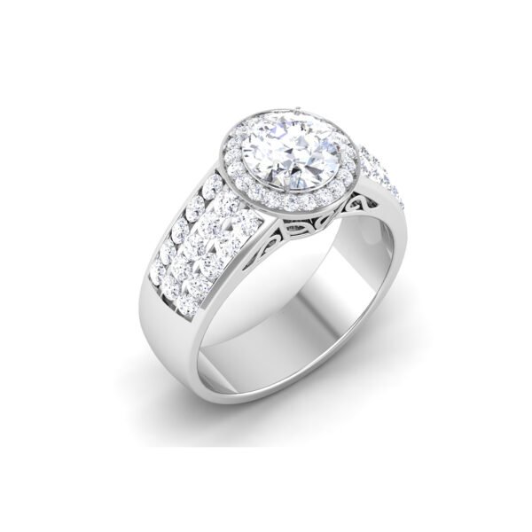 Radiant Cascades: 1.5 Carat Diamond Ring, Captivating Brilliance in 18k Gold - Image 3