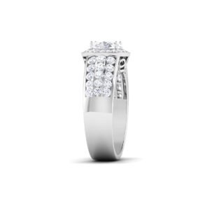 Radiant Cascades: 1.5 Carat Diamond Ring, Captivating Brilliance in 18k Gold