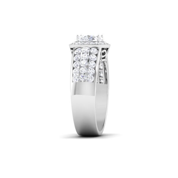 Radiant Cascades: 1.5 Carat Diamond Ring, Captivating Brilliance in 18k Gold - Image 4