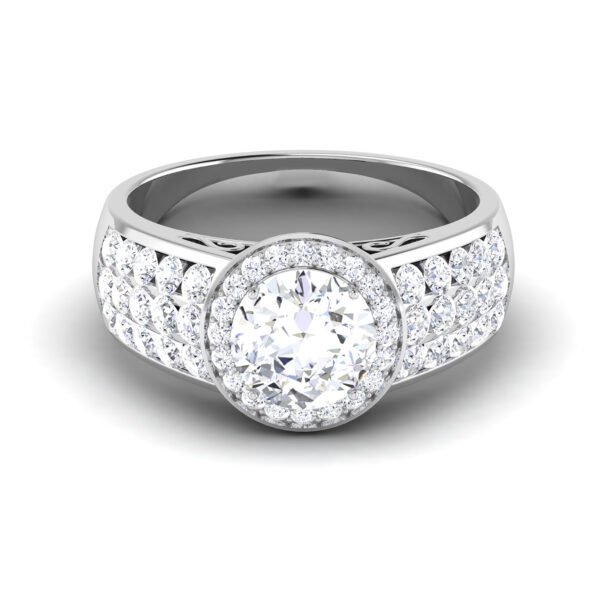 Radiant Cascades: 1.5 Carat Diamond Ring, Captivating Brilliance in 18k Gold
