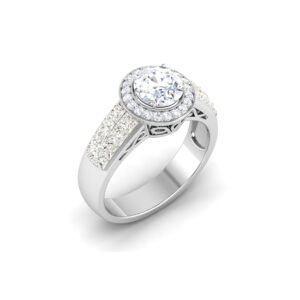 Gilded Symphony: 1.5 Carat Diamond Ring, Harmonious Beauty in 18k Gold