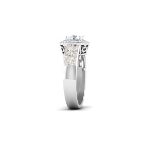 Gilded Symphony: 1.5 Carat Diamond Ring, Harmonious Beauty in 18k Gold