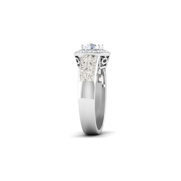Gilded Symphony: 1.5 Carat Diamond Ring, Harmonious Beauty in 18k Gold