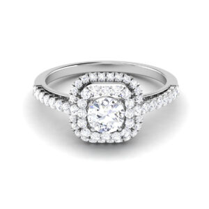 Diamond Mirage: 0.5 Carat Diamond Ring, Captivating Illusion in 18k Gold