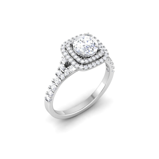 Glimmering Mirage: 0.7 Carat Diamond Ring, Mesmerizing Beauty in 18k Gold - Image 3