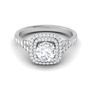 Glimmering Mirage: 0.7 Carat Diamond Ring, Mesmerizing Beauty in 18k Gold