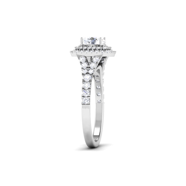 Glimmering Mirage: 0.7 Carat Diamond Ring, Mesmerizing Beauty in 18k Gold - Image 4