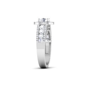 Luminous Serenade: 1 Carat Diamond Ring, Enchanting Melody in 18k Gold