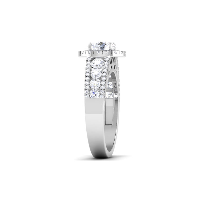 Luminous Serenade: 1 Carat Diamond Ring, Enchanting Melody in 18k Gold - Image 4