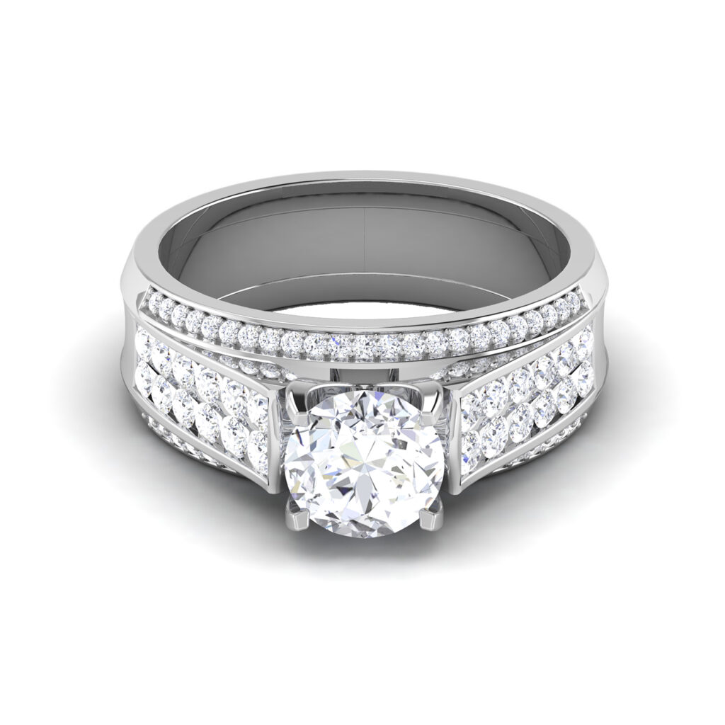 Stellar Symphony: 1.5 Carat Diamond Ring, Celestial Elegance in 18k Gold