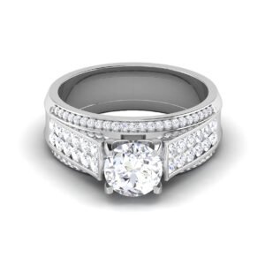 Stellar Symphony: 1.5 Carat Diamond Ring, Celestial Elegance in 18k Gold