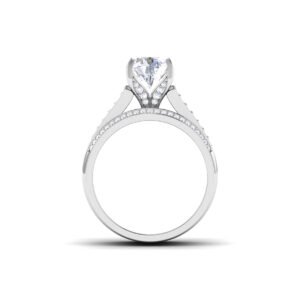 Radiant Crescendo: 2 Carat Diamond Ring, Brilliant Harmony in 18k Gold