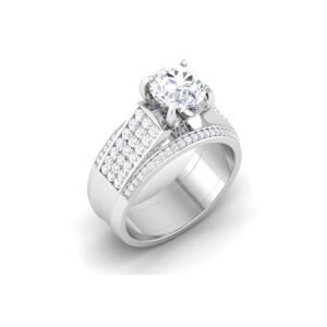 Radiant Crescendo: 2 Carat Diamond Ring, Brilliant Harmony in 18k Gold