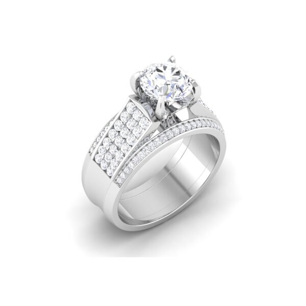 Radiant Crescendo: 2 Carat Diamond Ring, Brilliant Harmony in 18k Gold - Image 3