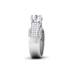 Radiant Crescendo: 2 Carat Diamond Ring, Brilliant Harmony in 18k Gold