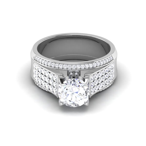 Radiant Crescendo: 2 Carat Diamond Ring, Brilliant Harmony in 18k Gold