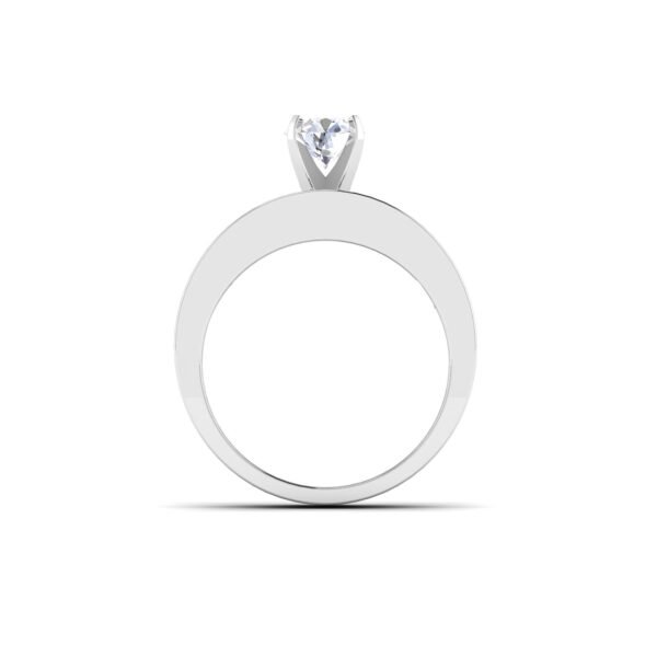 Regal Symphony: 1 Carat Diamond Ring with Princess Cut Rubies, Majestic Harmony in 18k Gold - Image 2