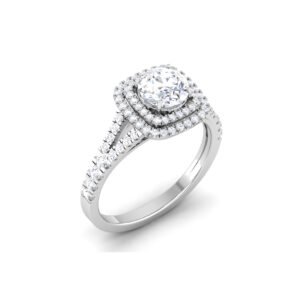 Glistening Whispers: 0.7 Carat Diamond Ring, Enchanting Delicacy in 18k Gold