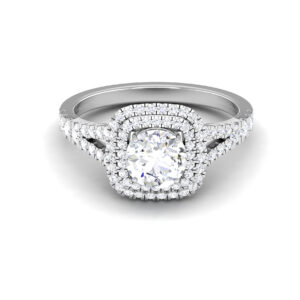 Glistening Whispers: 0.7 Carat Diamond Ring, Enchanting Delicacy in 18k Gold
