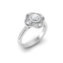 Blooming Brilliance: 0.3 Carat Diamond Floral Ring, Nature's Elegance in 18k Gold
