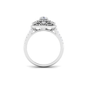 Floral Enchantment: 0.3 Carat Diamond Ring, Nature's Radiance in 18k Gold